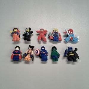 10 New Lego Super Hero Croc  Charms